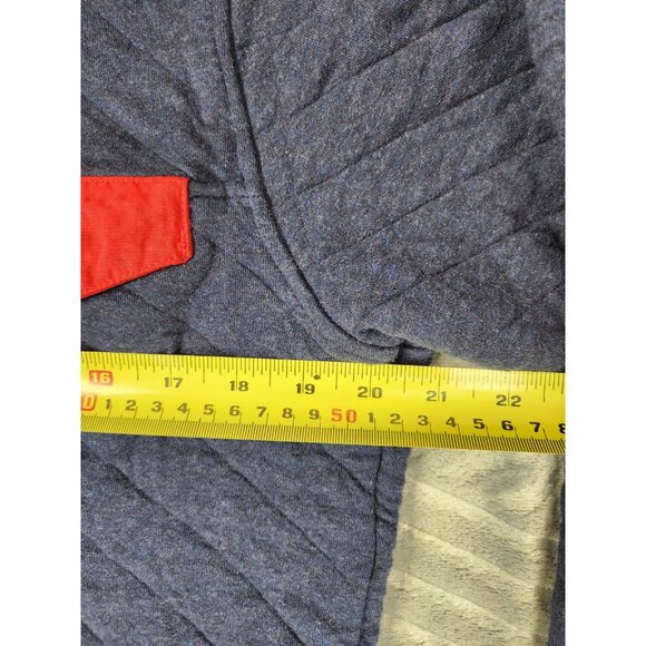 Patagonia Organic Cotton Diamond Quilt Snap-T Pullover Blue Sweater Men's Size S - Picture 11 of 13